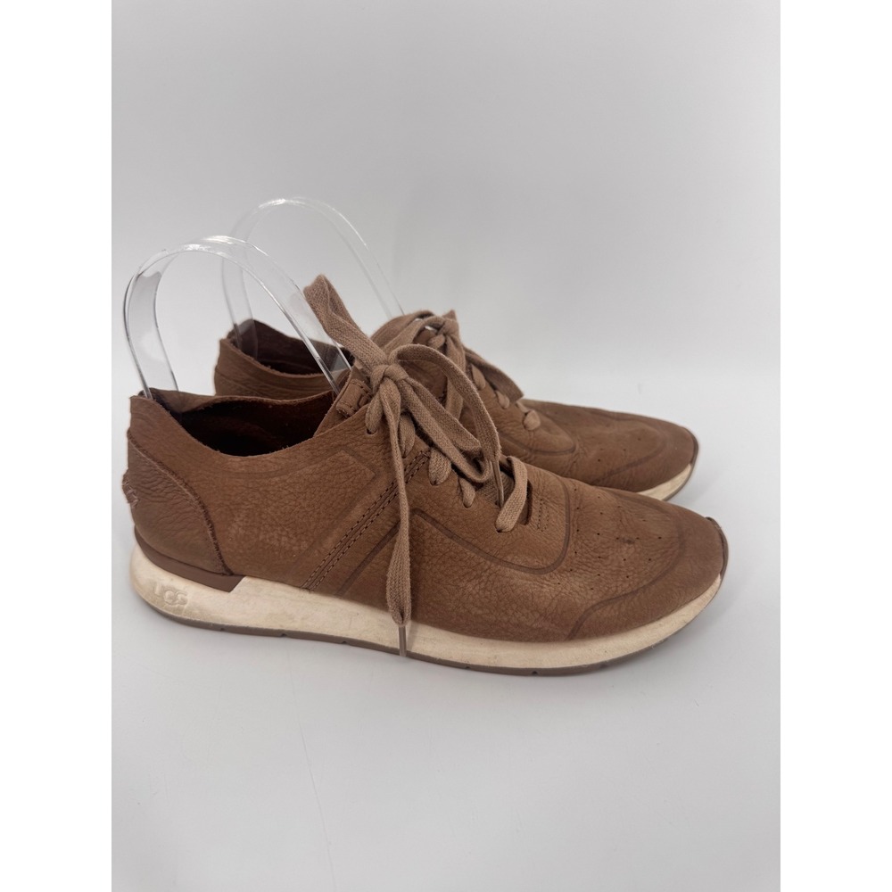 UGG Highland Heritage Sneaker Women Size 8 Brown Leather Lace Up Low Top